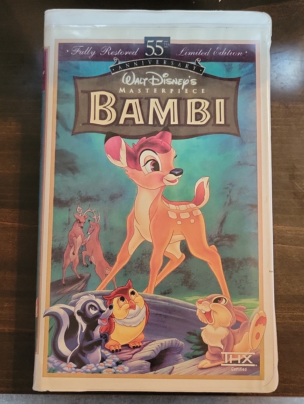 Disney Bambi VHS Cover – Teal, Brown, Pink Artwork